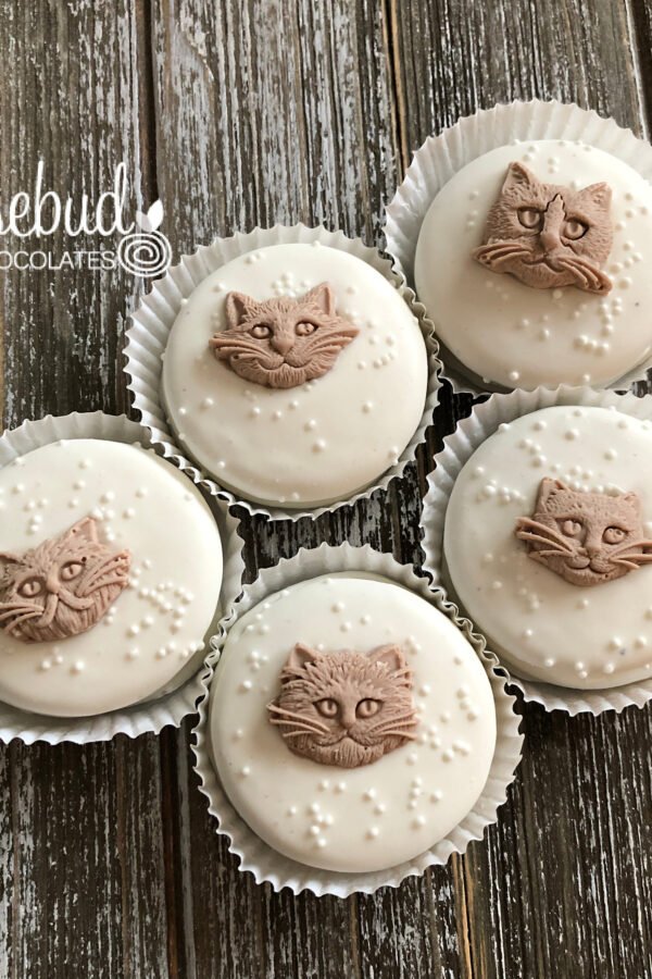 Cat Chocolate Covered Oreo Cookies Birthday Party Favors