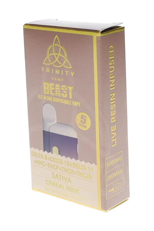 Cereal Milk Trinity Hemp The Beast Knockout Blend Mod Box Vape 5G