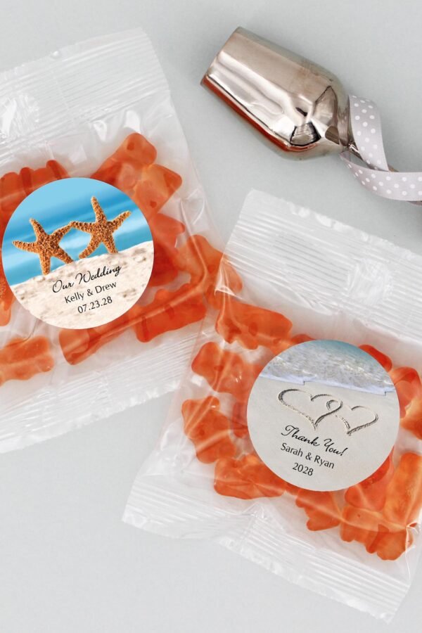 Champagne Gummy Bears, Wedding Favor Personalized, Welcome Bags - Set Of 20