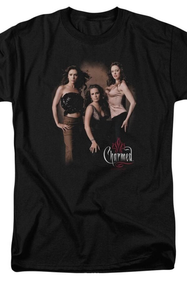 Charmed Three Hot Witches Black Shirts
