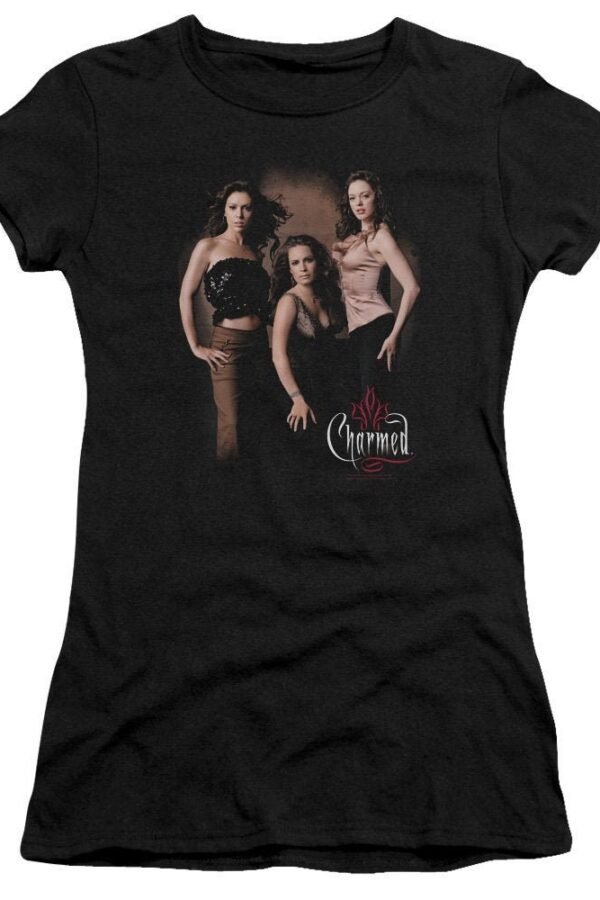 Charmed Three Hot Witches Woman's & Juniors Black Shirts