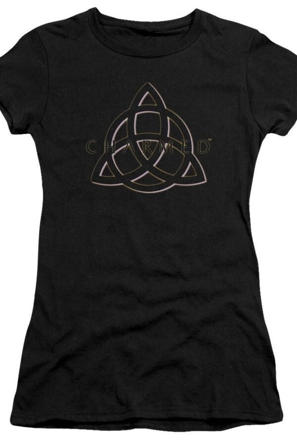 Charmed Triquetra Logo Woman's & Juniors Black Shirts