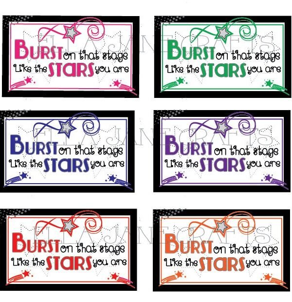 Cheerleading Team Gifts, Cheer Good Luck, Gift Tags, Gummy Bear Beary, Customized Pdfs