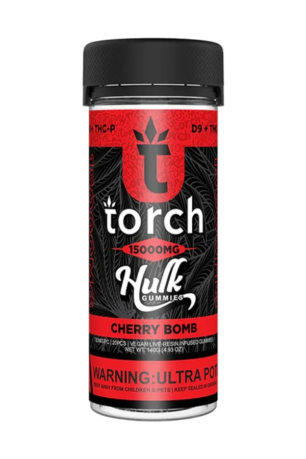 Cherry Bomb Torch Live Resin D9 + THCP Hulk Gummies 15000MG