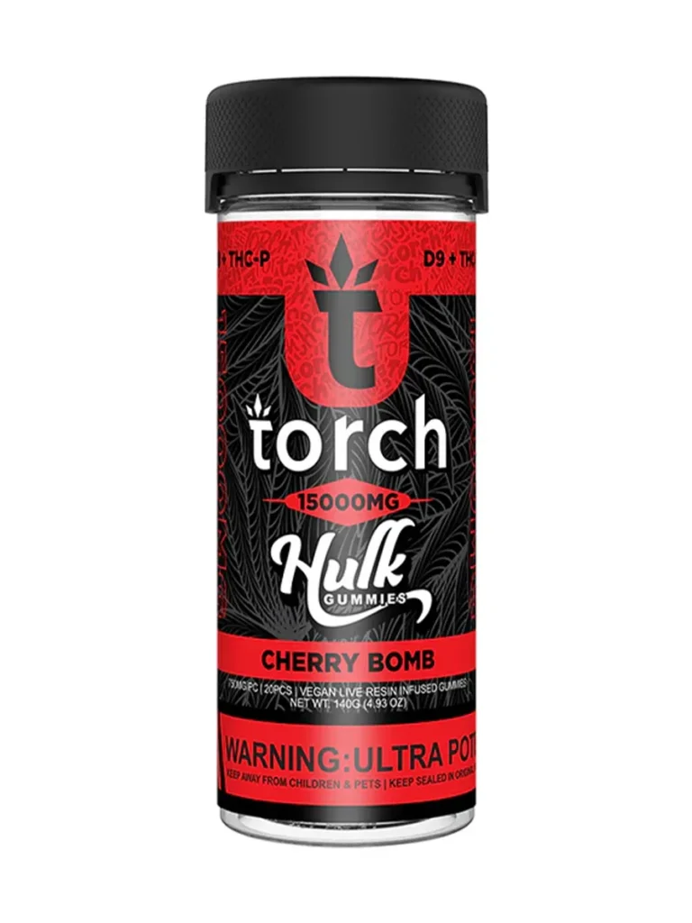 Cherry Bomb Torch Live Resin D9 + THCP Hulk Gummies 15000MG
