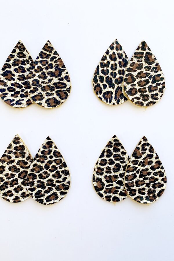 Chocolate Leopard Genuine Leather Teardrops Supply, Teardrop Shapes, Earring Pendants, Making, Wholesale Diy Earrings, Animal Print