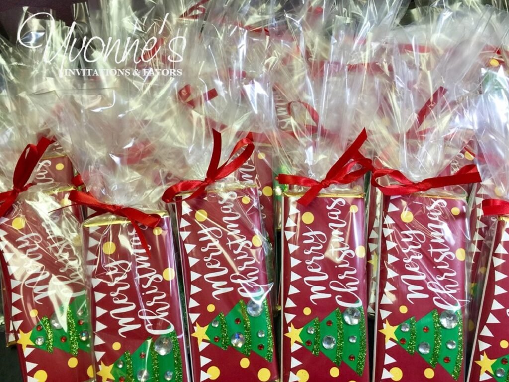 Christmas Chocolate Candy Gift-Inexpensive Gift-Personalized Gift-Stocking Stuffer For Coworker-Teacher-Office-Christmas Tree With Bling
