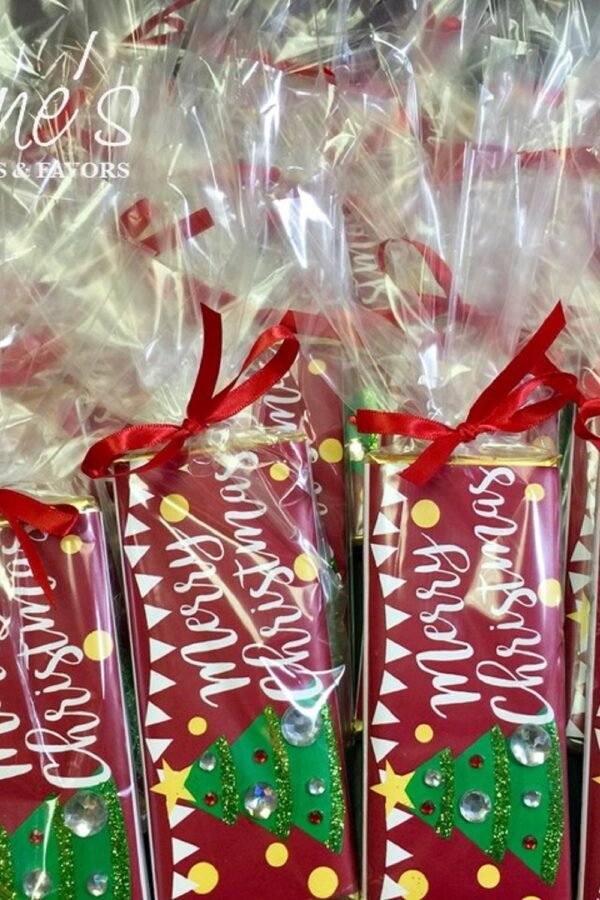 Christmas Chocolate Candy Gift-Inexpensive Gift-Personalized Gift-Stocking Stuffer For Coworker-Teacher-Office-Christmas Tree With Bling