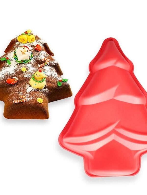 Christmas Tree Silicone Mold - Pudding Jelly Mold-Chocolate
