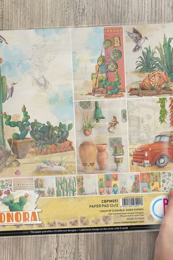 Ciao Bella | Sonora Paper Pad Double Sided 12 X Inches Mixed Media Made in Italy Cbpm051
