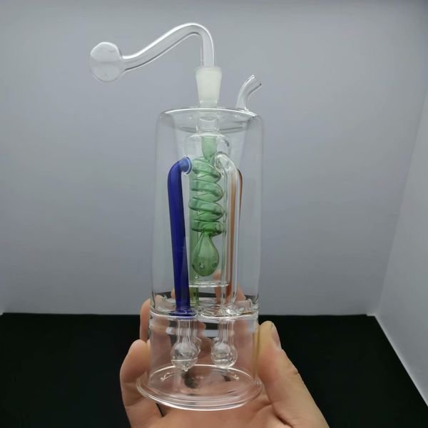Colored multi claw wire partition board, silent glass water bottle Glass bongs Oil Burner Glass Water Pipe Oil Rigs Smoking Rigs