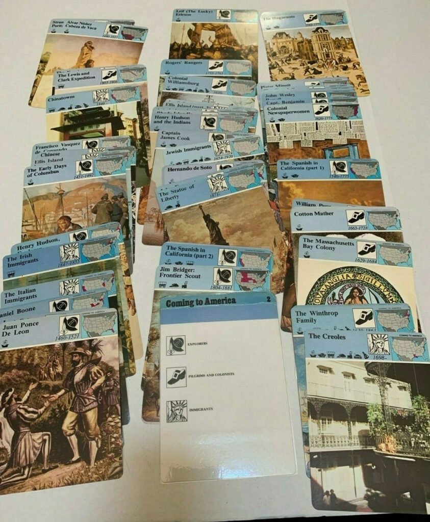 Coming To America Rare 70S #2 Story Of America 73 Cards Blue Headers Panarizon Immigrants Colonists Explorers Pilgrims History Kids Adults