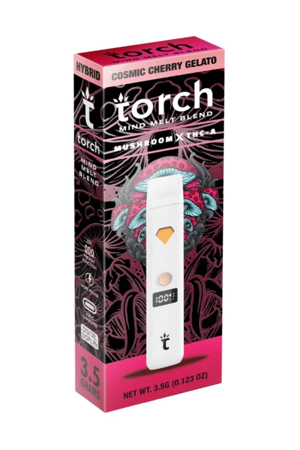 Cosmic Cherry Gelato Torch Mind Melt Mushroom x THC-A Blend White Series Vape 3.5G