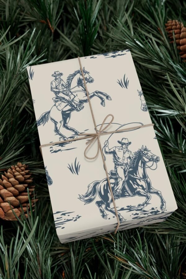 Cowboy Gift Wrap Papers - Western Theme Wrapping, Country Decor