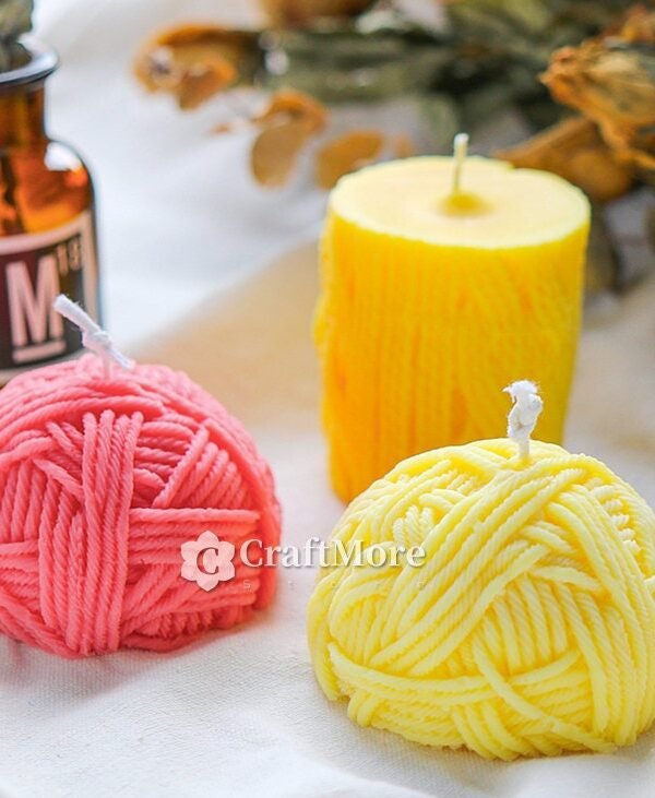 Creative Yarn Ball Candle Mold-Silicone Mold-Wool Glove Mold-Yarn Silicone Mold-Mousse Cake Mold-Chocolate Mold