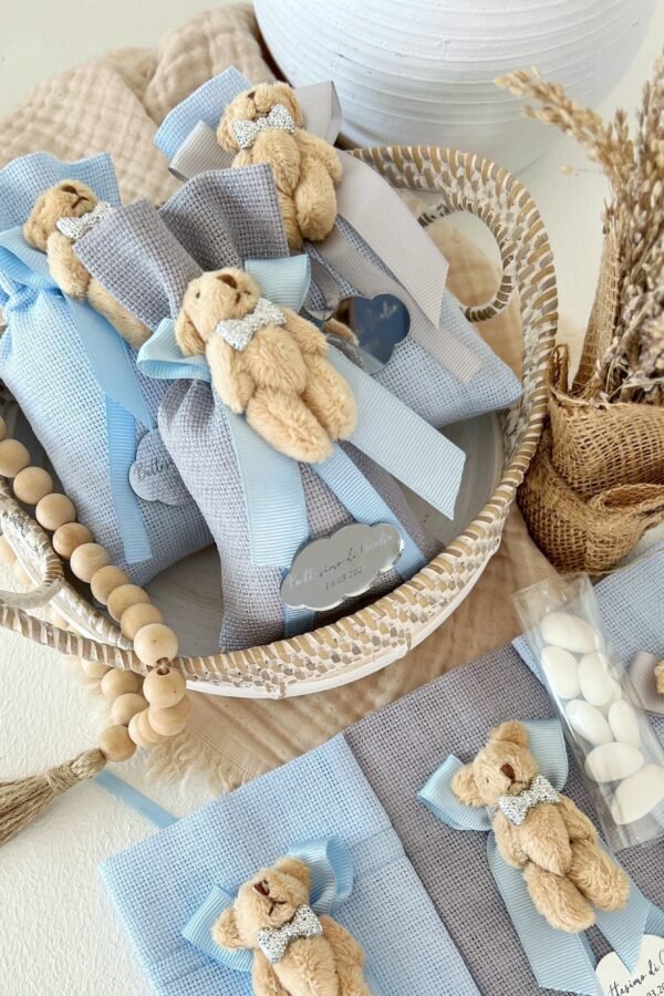Custom Blue Teddy Bear Sachet Baby Shower Party Favor