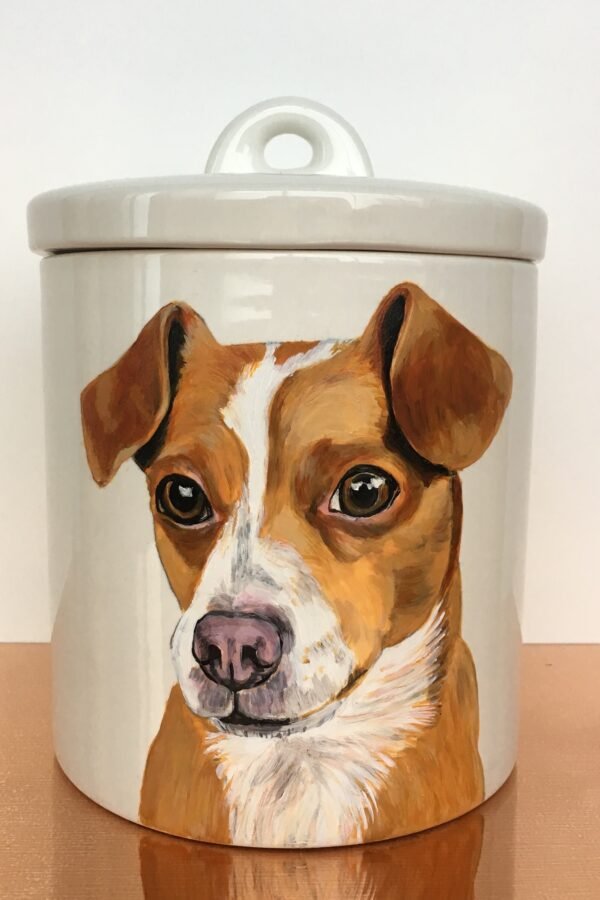 Custom Hand Painted Pet Portrait Treat Jar