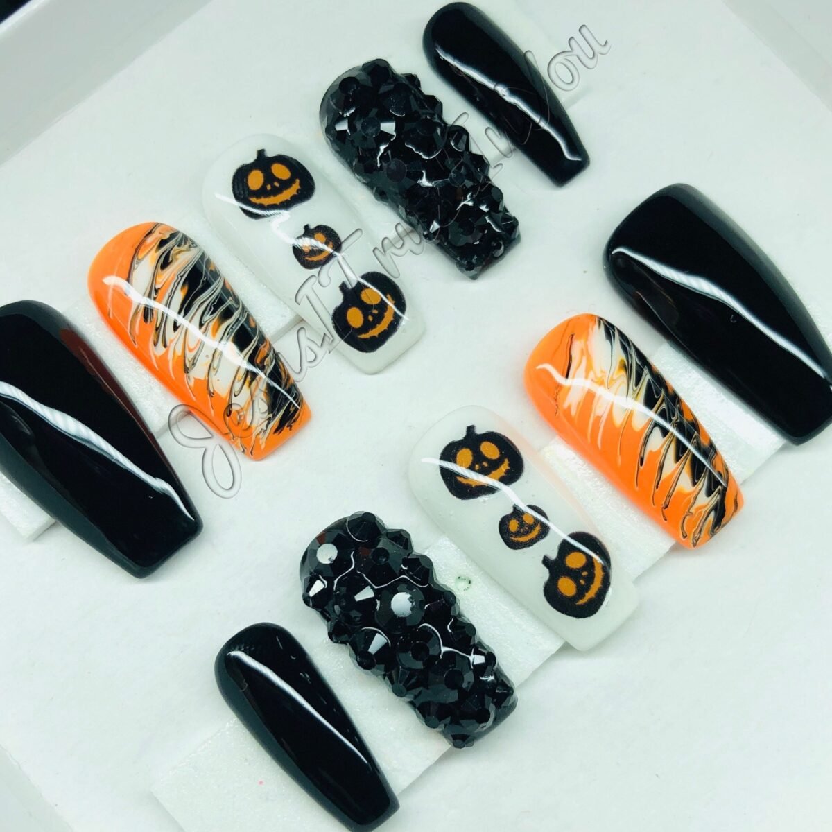 Cute Pumpkin - Halloween Gel Polish Press On Nails