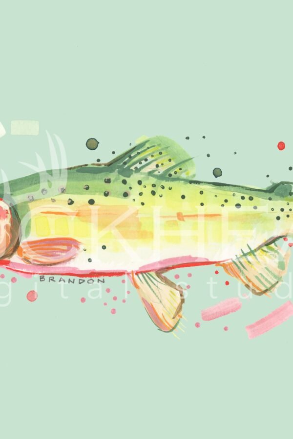 Cutthroat Trout Print | Green