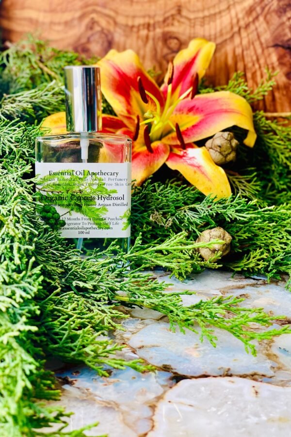 Cypress Hydrosol Distilled At Our Apothecary Cupressus Sempervirens Artisan Hydrolat Skin Green Woody Astringent California