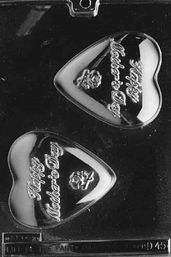 D045 Happy Mother's Day Heart Chocolate Candy Soap Mold