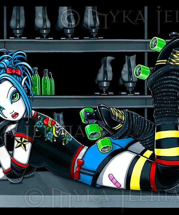 Darby Signed Prints Roller Derby Skate Girl Tattoo Rockabilly Fae Rink