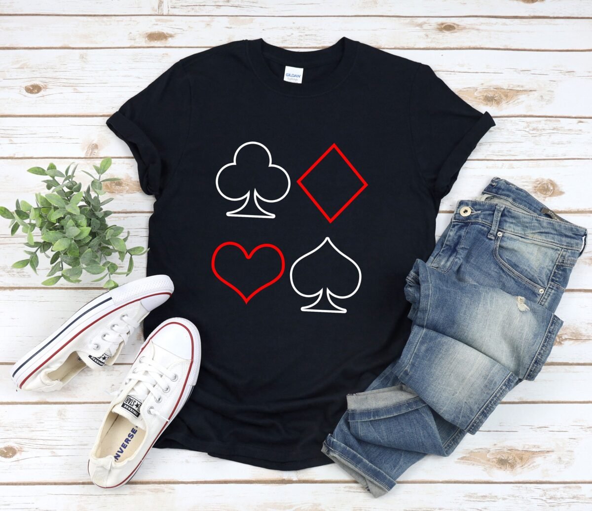 Deck Of Cards Shirt, Poker Player T-Shirt, Casino Card Game Texas Holdem Shirt For Men