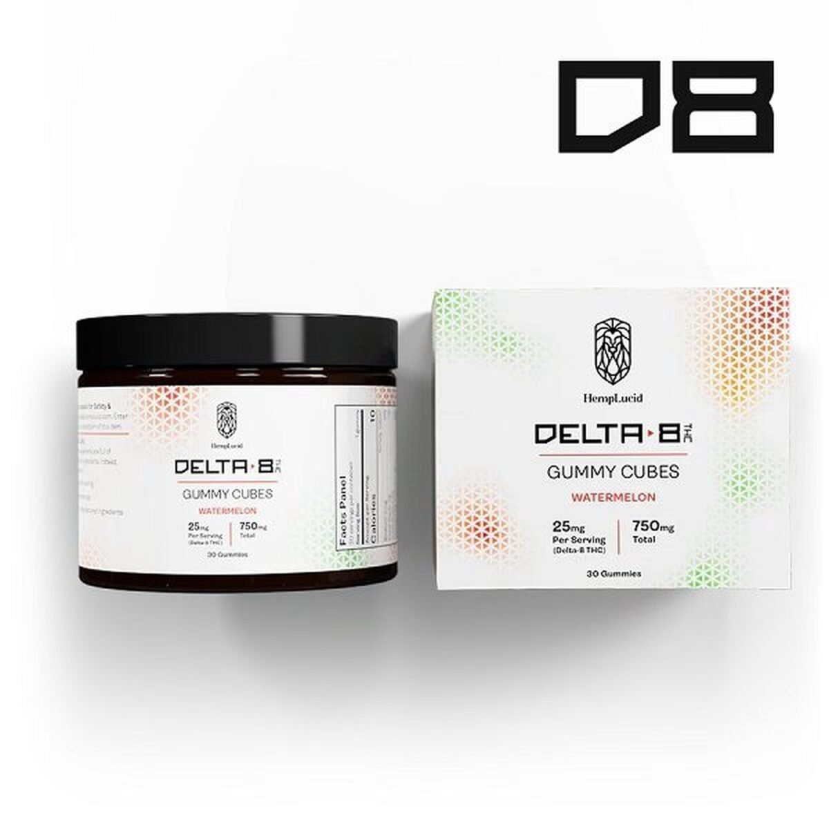 Delta 8 THC Gummy Cubes 750mg - 30 Count