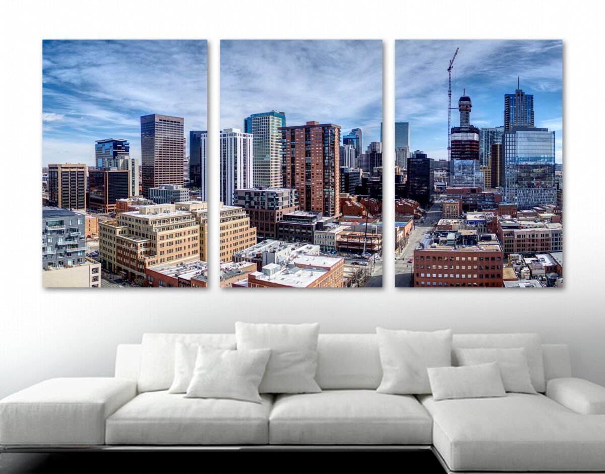 Denver, Colorado Skyline Canvas Print Wall Art. Denver Co, USA Cityscape Wall Art - Giclee For Home Decor, Interior Design