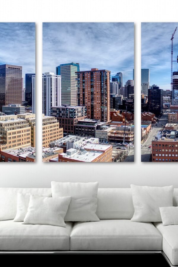Denver, Colorado Skyline Canvas Print Wall Art. Denver Co, USA Cityscape Wall Art - Giclee For Home Decor, Interior Design
