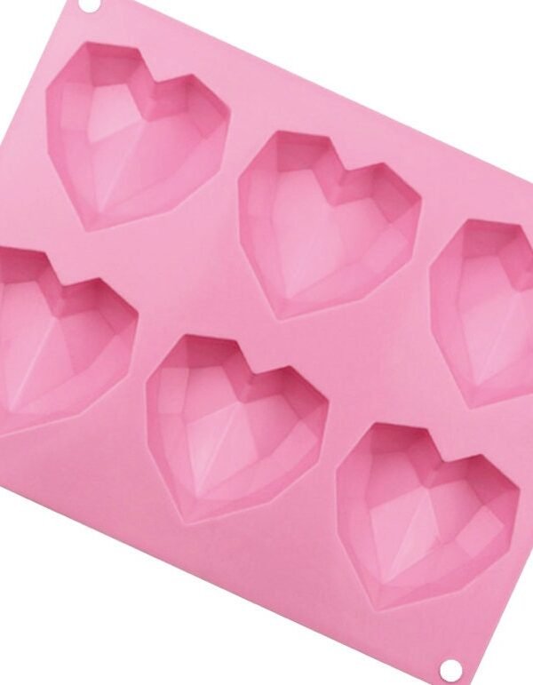 Diamond Heart Mold, Breakable Heart Chocolate Mold, Baking Dessert Soap Making High Quality Silicone Fondant Shapem