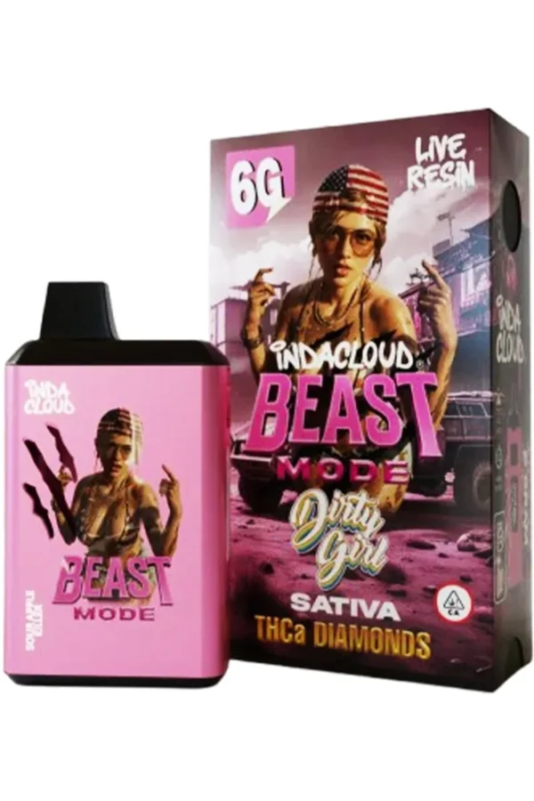 Dirty Girl IndaCloud Beast Mode THCA Live Resin Diamonds Disposable 6G