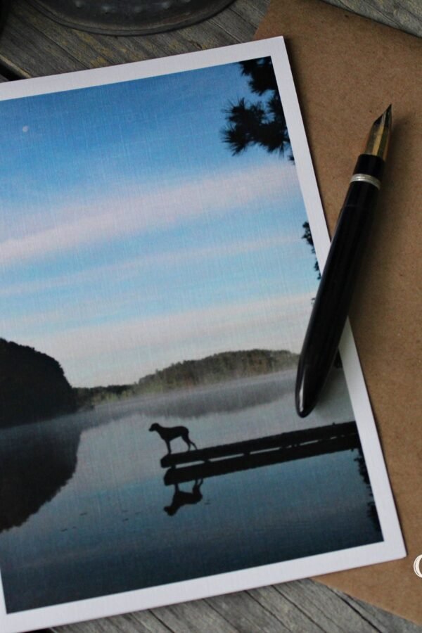 Dog Greeting Card, Photography, Moon Dog, Weimaraner Card