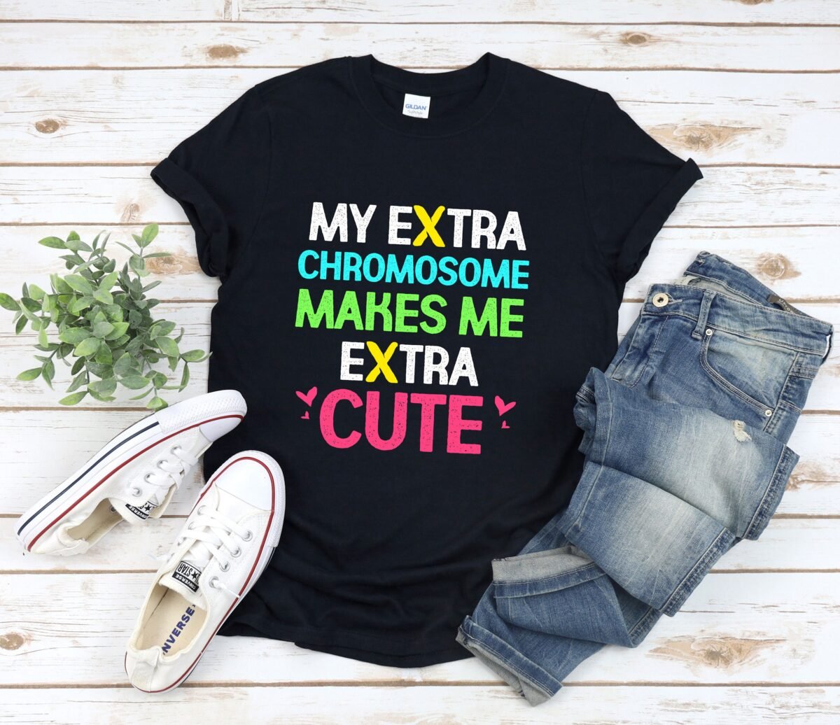 Down Syndrome Awareness Shirt, Trisomy 21, T21 Tshirt, My Extra Chromosome Makes Me Cute, Shirt