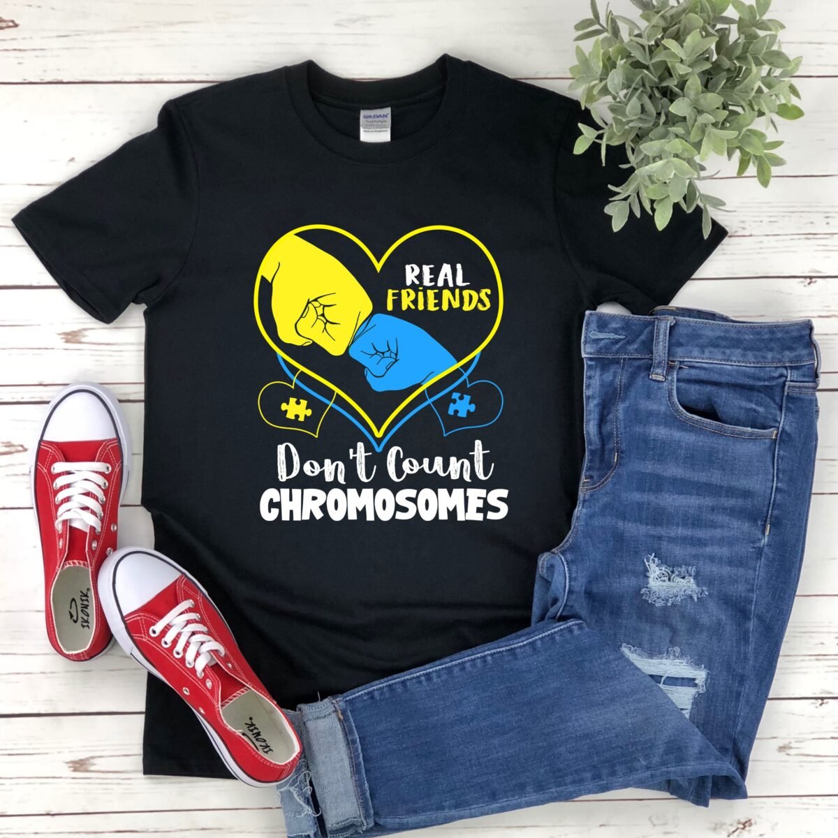 Down Syndrome Mom Shirt, Awareness Real Friends Dont Count Chromosomes, Teacher