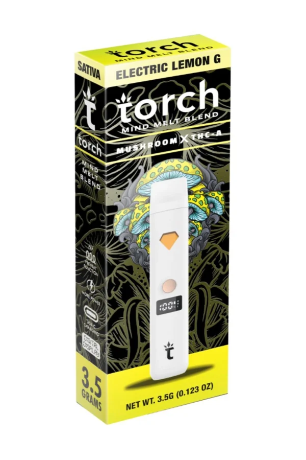 Electric Lemon G Torch Mind Melt Mushroom x THC-A Blend White Series Vape 3.5G