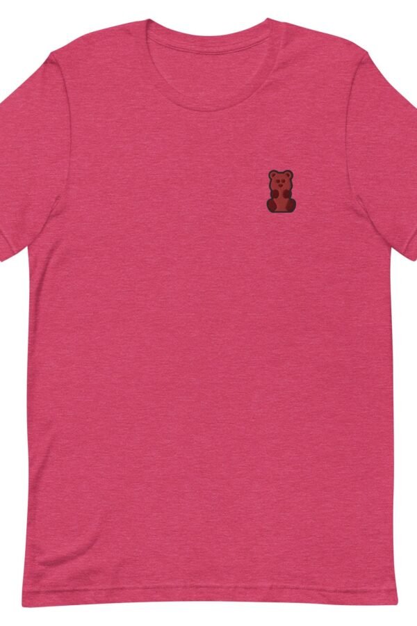 Embroidered Gummy Bear T-Shirt Unisex Short Sleeve Cotton Tee