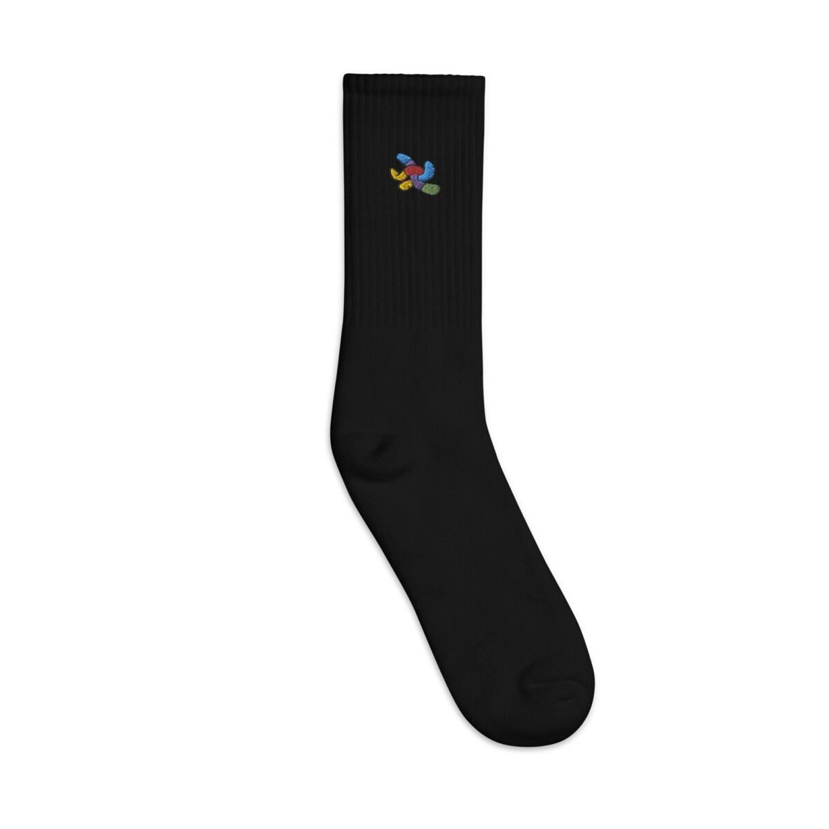 Embroidered Gummy Worm Socks USA Made Cotton Blend