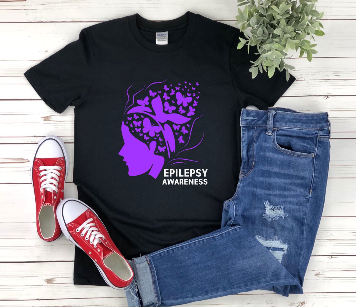 Epilepsy Awareness, Awareness Shirt, Warrior Purple Butterfly Ribbon Shirt