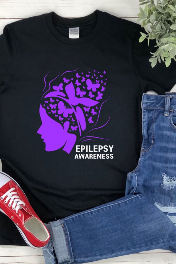 Epilepsy Awareness, Awareness Shirt, Warrior Purple Butterfly Ribbon Shirt