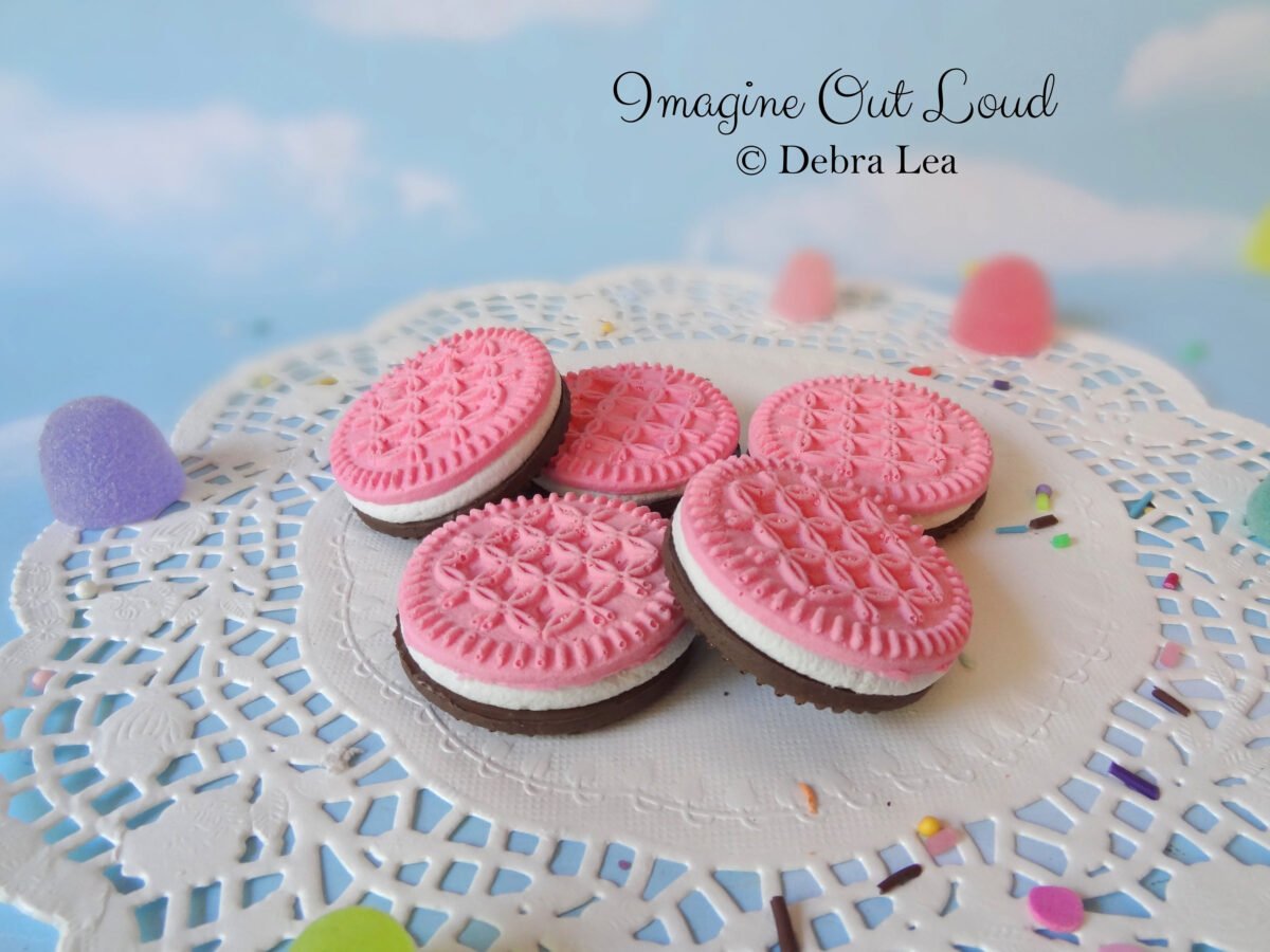 Fake Cookies Five Faux Neapolitan Chocolate Strawberry Sandwich