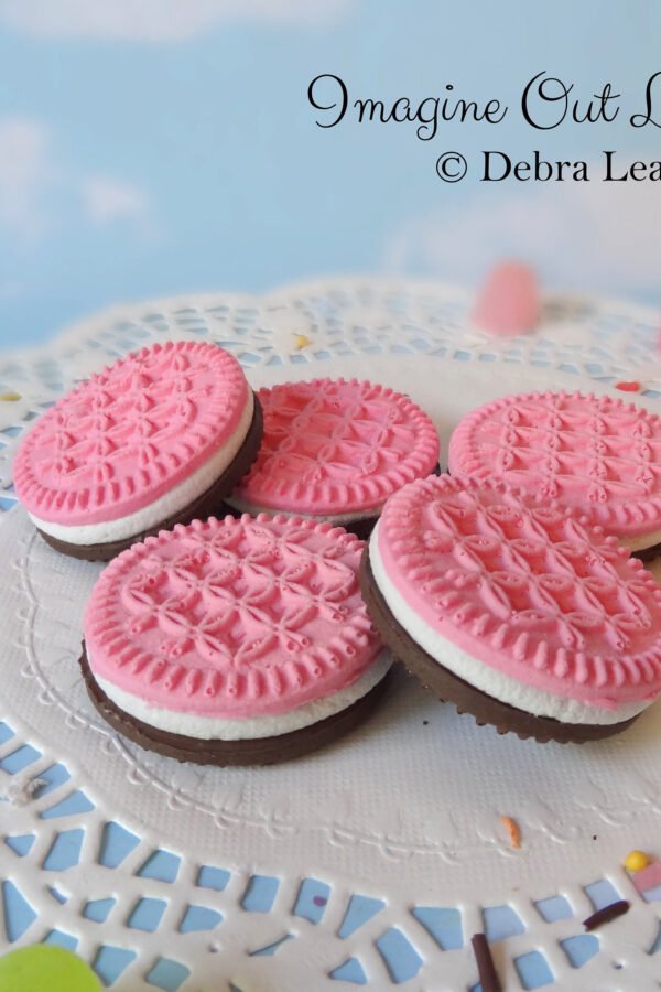 Fake Cookies Five Faux Neapolitan Chocolate Strawberry Sandwich