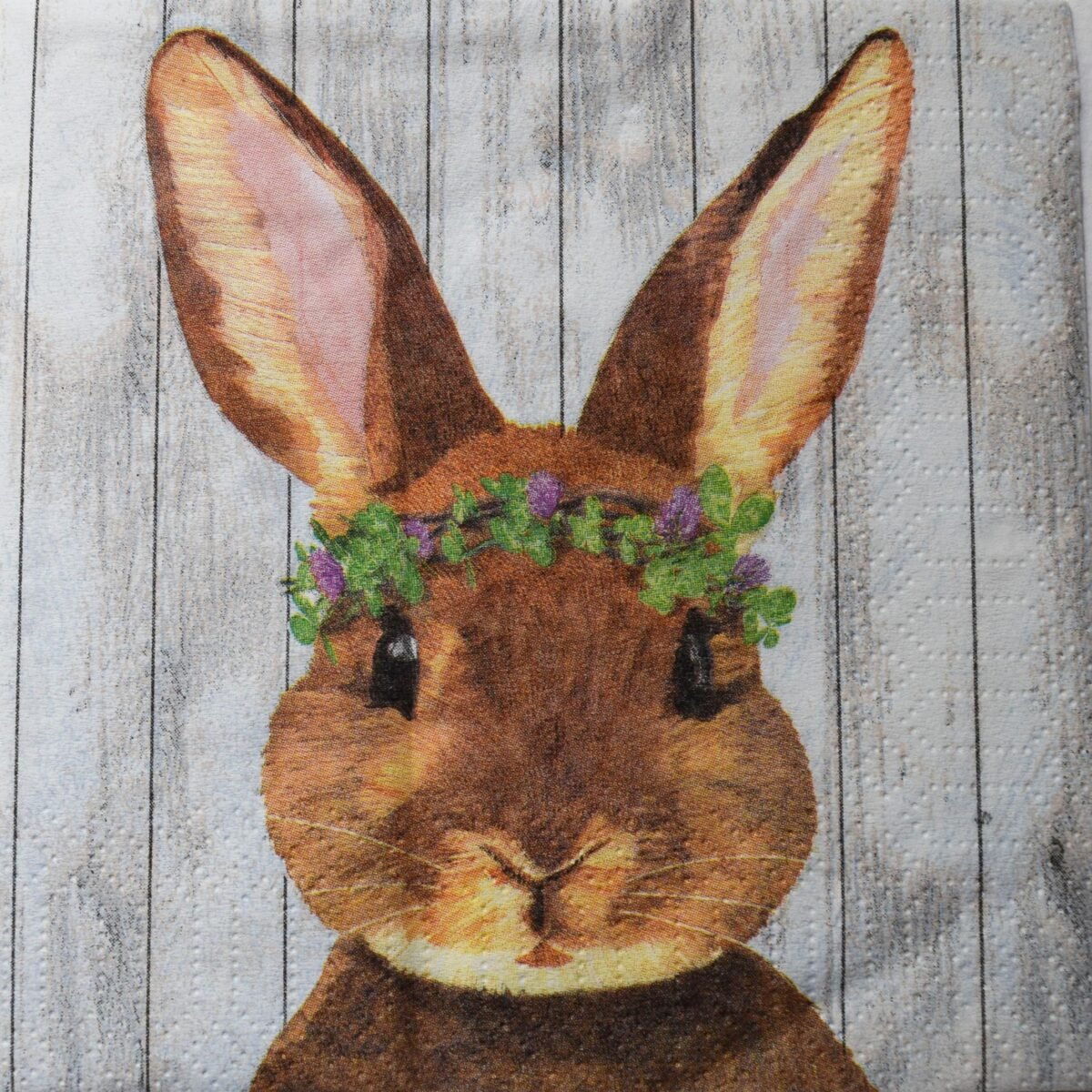 Farm Rabbit Decoupage Napkins Whimsical Bunny Paper | Set Of 3