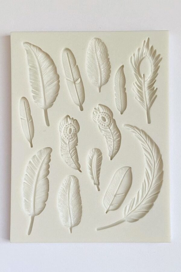 Feather Variety Mold, Fondant Mold, Chocolate Bird Theme Cake Decoration, Resin Clay Soap Embeds Candle Wax Mold