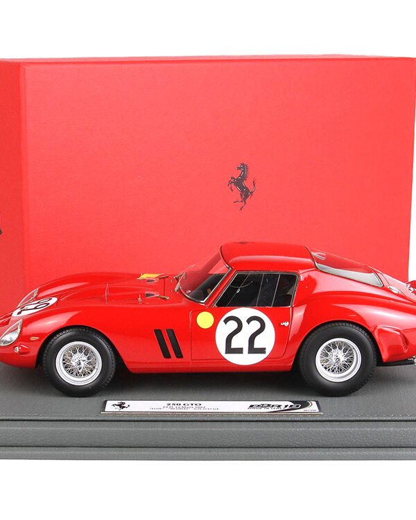 Ferrari 250 GTO #22 Leon Dernier - Jean Blaton Rosso Corsa Red 3rd Place 24 Hours of Le Mans (1962) Limited Edition to 200 pieces Worldwide 1/18 Model Car by BBR