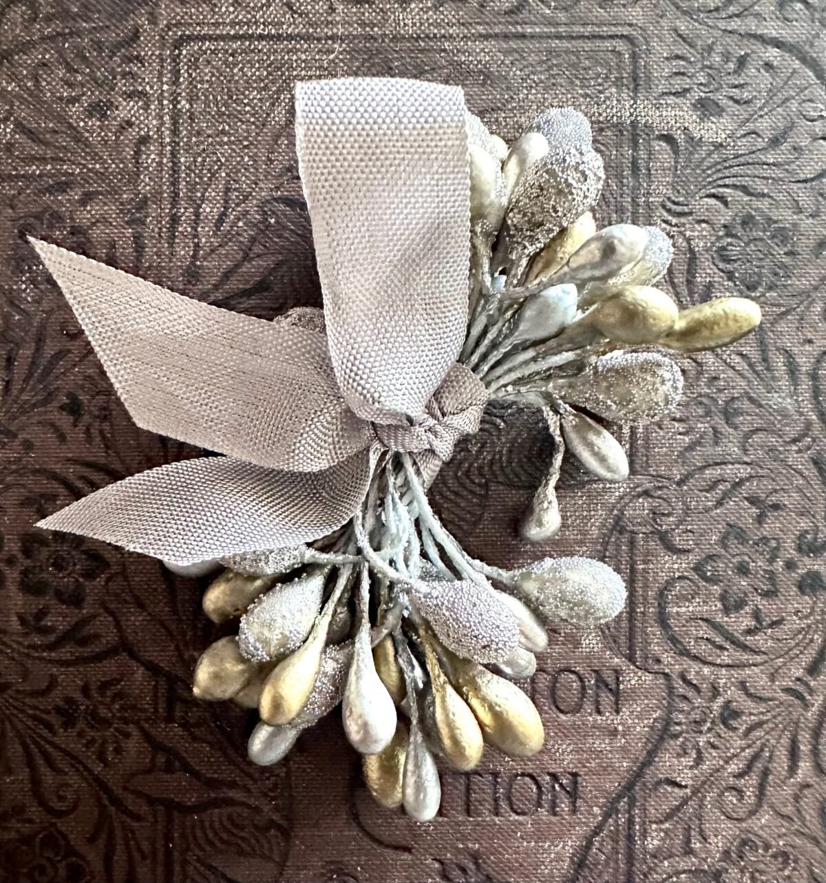 Festive Platinum Holiday Millinery Sugar Stamens Wedding Supplies