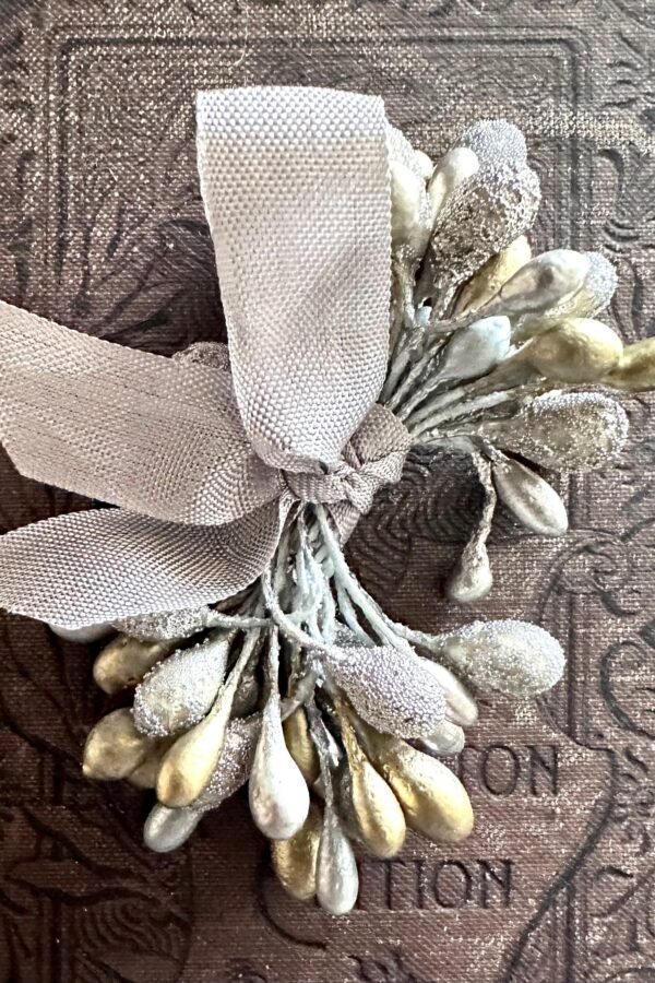 Festive Platinum Holiday Millinery Sugar Stamens Wedding Supplies