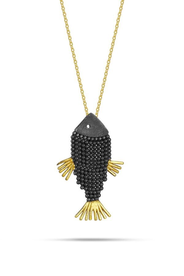 Fish Necklace, Jewelry, Gift For Her, Modern, Unique, Fine