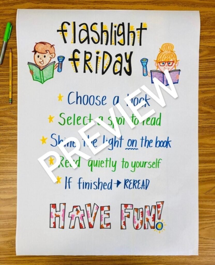 Flashlight Friday Anchor Chart