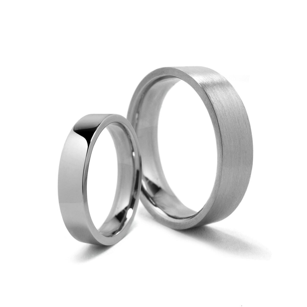 Flat Stainless Steel Wedding Band Ring - 2mm, 3mm, 4mm, 5mm